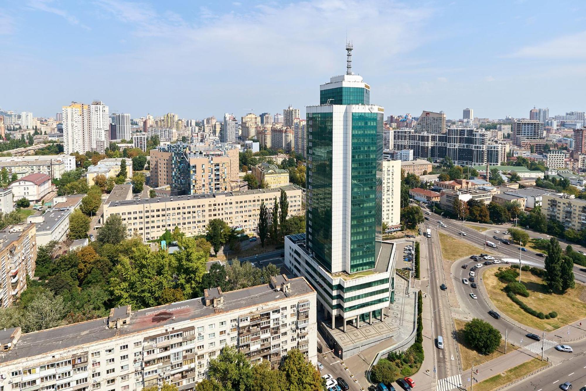 Manhattan City Apart View On The City- Parking Kiev Exteriör bild