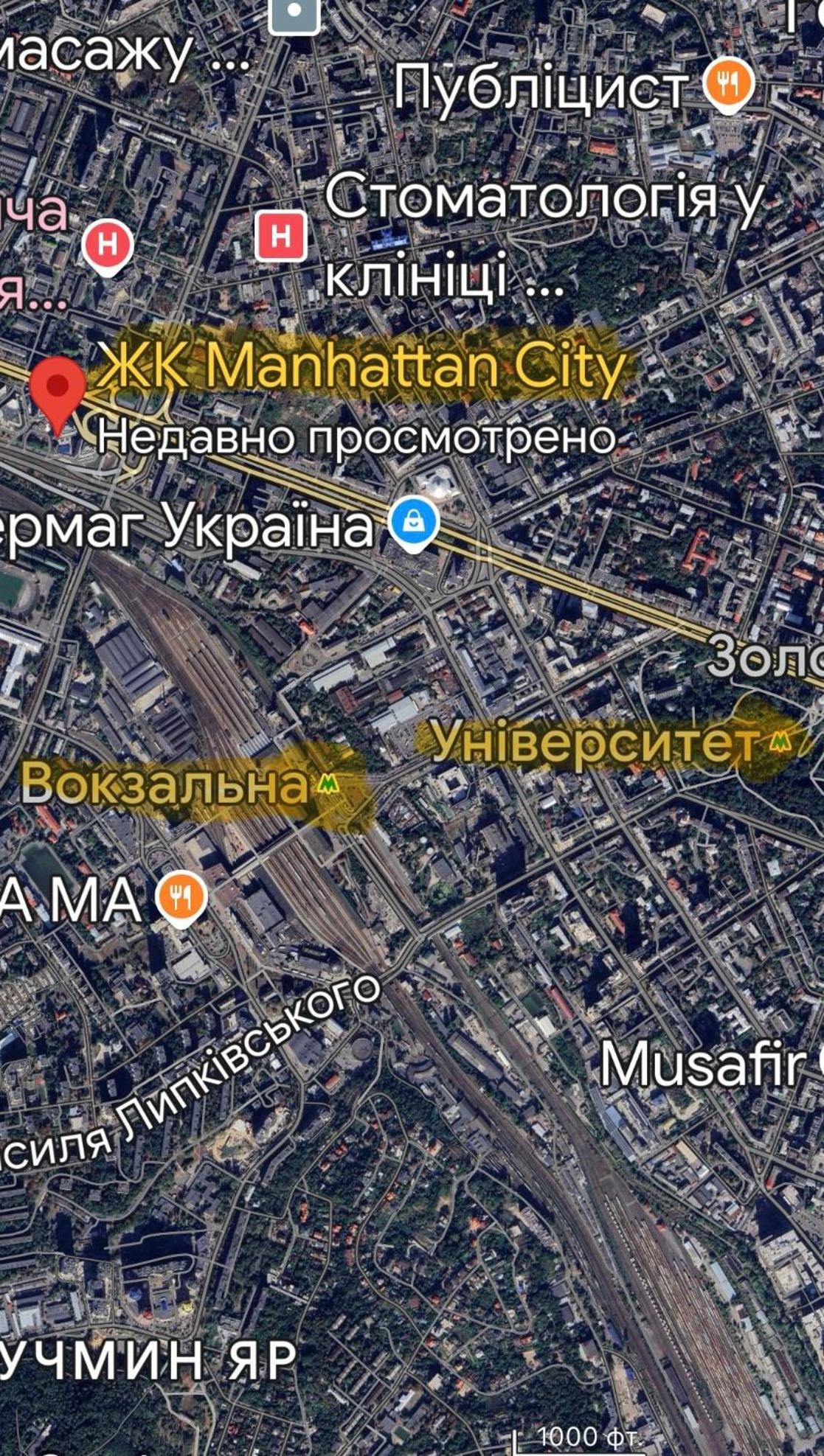 Manhattan City Apart View On The City- Parking Kiev Exteriör bild